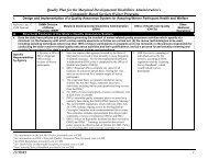 Quality Plan for the Maryland Developmental Disabilities ...