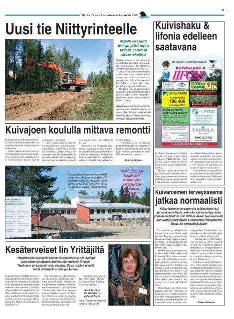 kuivaniemi kesÃ¤lehti 2008 - PudasjÃ¤rvi-lehti ja VKK-Media Oy