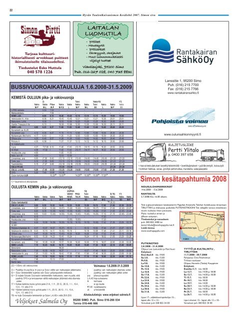 kuivaniemi kesÃ¤lehti 2008 - PudasjÃ¤rvi-lehti ja VKK-Media Oy