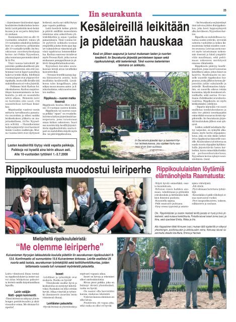 kuivaniemi kesÃ¤lehti 2008 - PudasjÃ¤rvi-lehti ja VKK-Media Oy