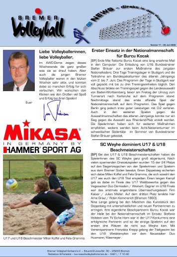NEWS - Bremer Volleyball Verband
