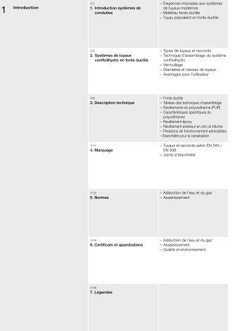 1 Introduction 1. Introduction systèmes de conduites ... - vonRoll hydro