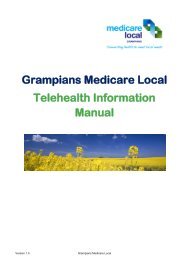 Grampians Medicare Local Telehealth Information Manual