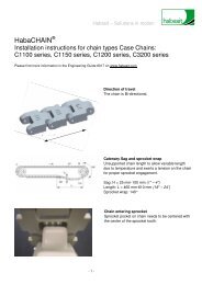 Chain install C1100 C1150 C1200 C3200 - Habasit