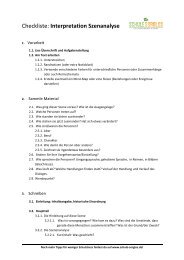 Checkliste: Interpretation Szenanalyse - Schule sorglos