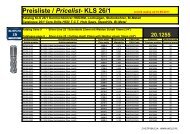 Preisliste / Pricelist- KLS 26/1 - Karnasch