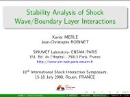Stability Analysis of Shock Wave/Boundary Layer Interactions - Jean ...