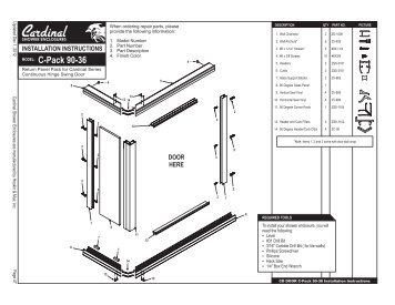 Cardinal Installation Instructions - 47-50 - C-Pack ... - Cardinal Shower