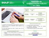 MAESTRÍA EN ADMINISTRACIÓN PÚBLICA EN LÍNEA - Inap