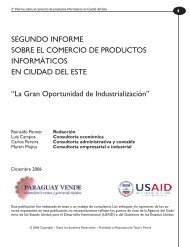 2º Informe sobre el comercio de productos ... - USAID / Paraguay