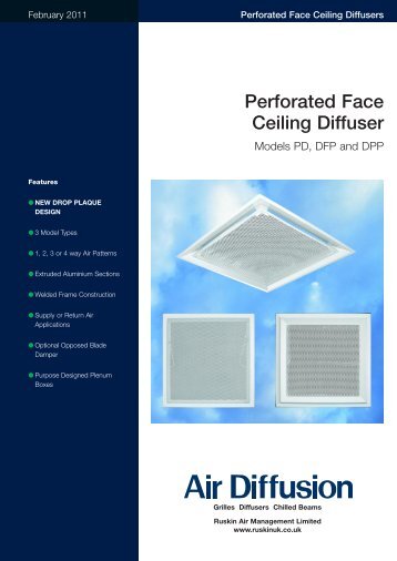 Perforated Face Ceiling Dif - Air Diffusion