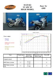 SUZUKI SV 650 '03 HIGH MODEL Part. Nr 4385 - BSM Exhausts ...