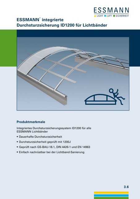 ESSMANNÂ® integrierte Durchsturzsicherung ID1200 ... - Essmann.hu