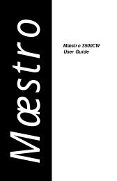 Maestro 3500CW User Guide - Florence Inc.