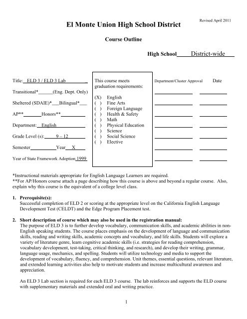 ELD 3 Pacing Plan & Unit Detail_.pdf - El Monte Union High School ...