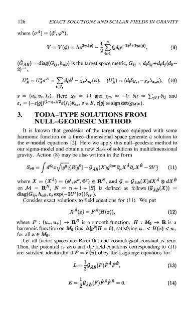 Exact Solutions and Scalar Fields in Gravity - Instituto Avanzado de ...