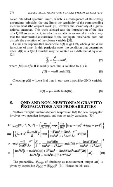 Exact Solutions and Scalar Fields in Gravity - Instituto Avanzado de ...