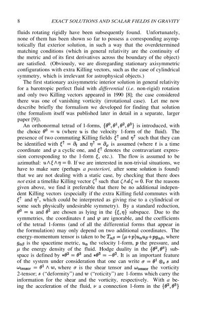 Exact Solutions and Scalar Fields in Gravity - Instituto Avanzado de ...