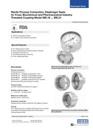 Sterile Process Connection, Diaphragm Seals for ... - TechnoMad