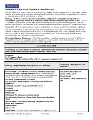 Pearson Vue Testing Identification Requirements