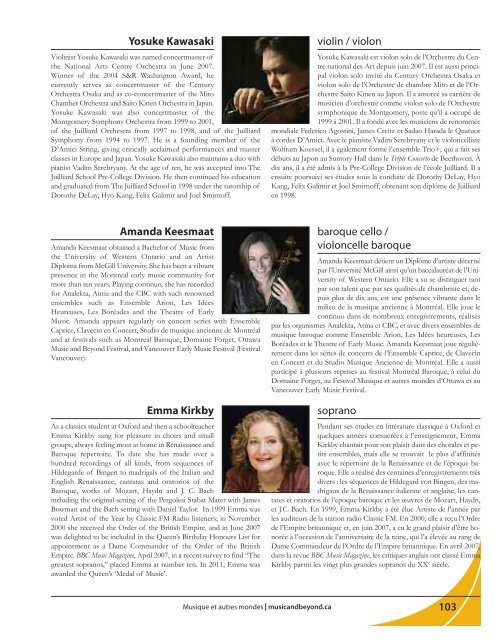 programme du festival 2011 - Music & Beyond