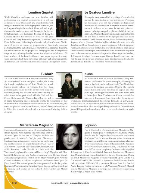 programme du festival 2011 - Music & Beyond