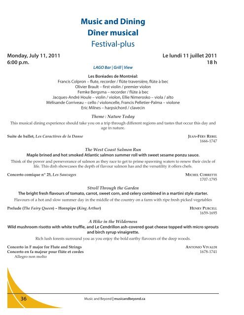 programme du festival 2011 - Music & Beyond