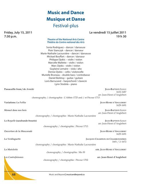 programme du festival 2011 - Music & Beyond