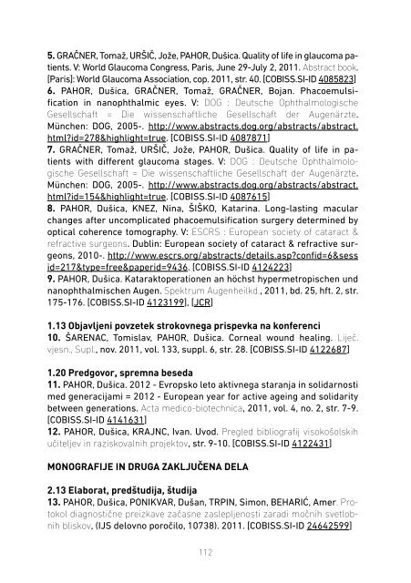 MFbiblioza2011.pdf - Medicinska fakulteta Maribor - Univerza v ...