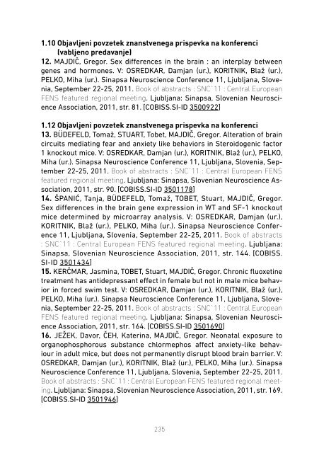 MFbiblioza2011.pdf - Medicinska fakulteta Maribor - Univerza v ...