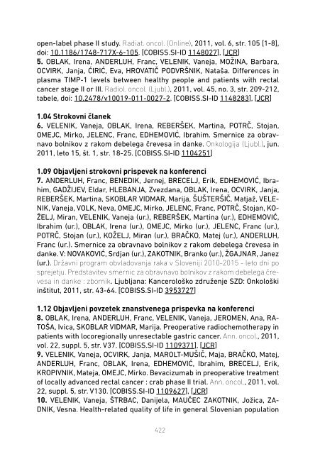 MFbiblioza2011.pdf - Medicinska fakulteta Maribor - Univerza v ...