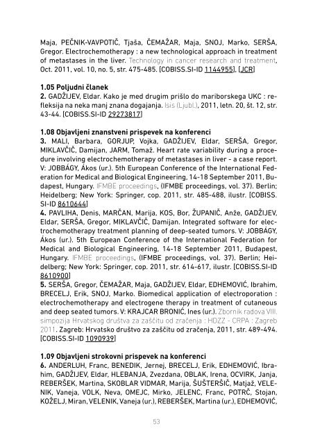 MFbiblioza2011.pdf - Medicinska fakulteta Maribor - Univerza v ...