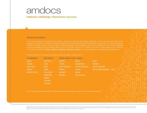 Amdocs CES Multi-Play Smart Pack Brochure