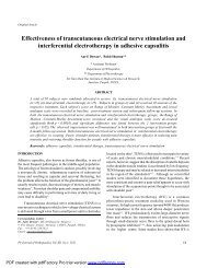 Effectiveness of transcutaneous electrical nerve stimulation - Punjab ...