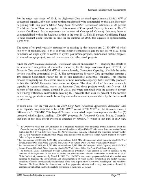 2009 Scenario Reliability Assessment - NERC