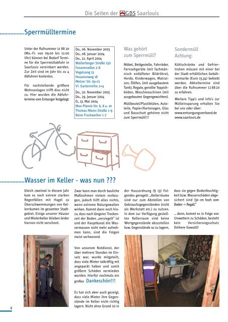 Mi(e)teinander (Ausgabe 3 - November 2003) - GBS Saarlouis