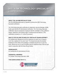 303 - ASM TECHNOLOGY SPECIALIST - F5 Networks