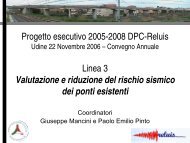 Progetto esecutivo 2005-2008 DPC-Reluis Linea 3 Valutazione e ...