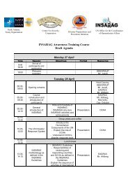 INSARAG Awareness Training Course Draft Agenda - RACVIAC