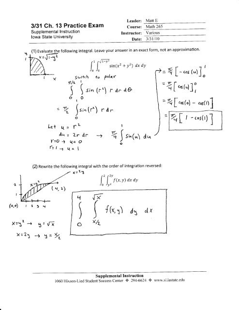 Ch 13 Practice Exam Answers