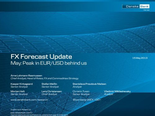 FX Forecast Update - Danske Analyse - Danske Bank