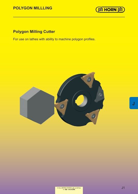 POLYGON MILLLING Polygon Milling Cutter - Horn USA