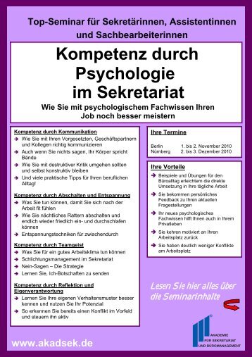 PDF-Download - Akademie fÃ¼r Sekretariat und BÃ¼romanagement