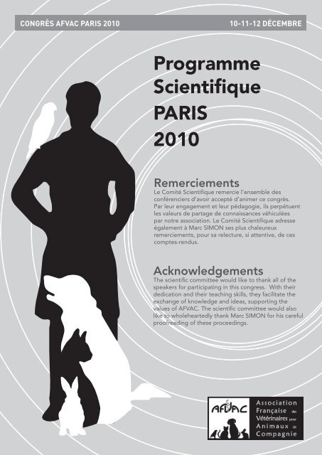 Programme scientifique paris 2010 - AFVAC