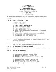 AGENDA McCall City Council Regular Meeting ... - The City of McCall