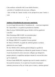 Discours de M. le PG - 31.5 kOctets - PDF - CA Chambery