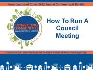 How to Run a Council Meeting - Iowa League of Cities