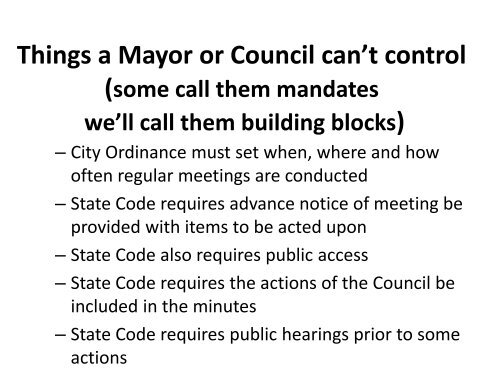 How to Run a Council Meeting - Iowa League of Cities