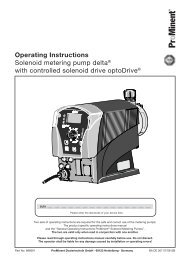 Prominent Delta O&M Manual - WES Dosing Products