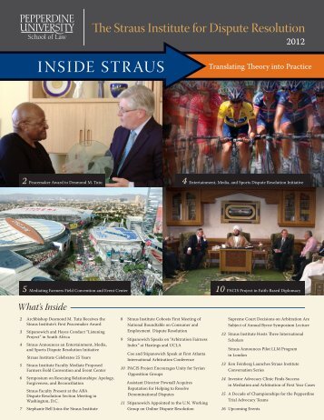 Inside Straus Newsletter - Pepperdine University School of Law